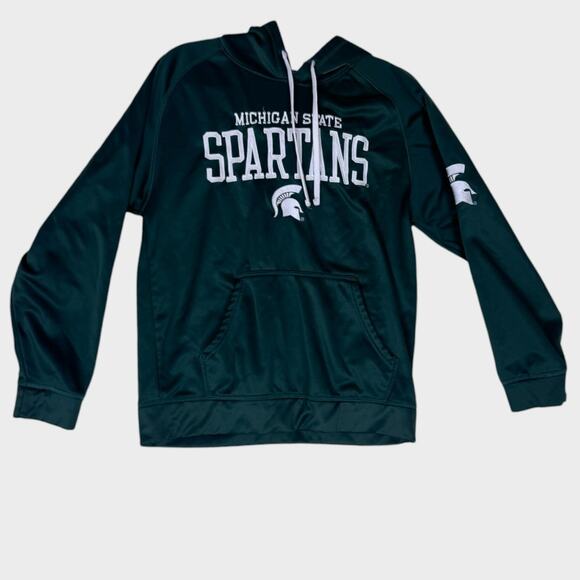 KA Knights Apparel Medium Michigan State Spartans Polyester Hooded Sweatshirt - Picture 1 of 6